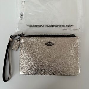 Coach Metallic Wristlet